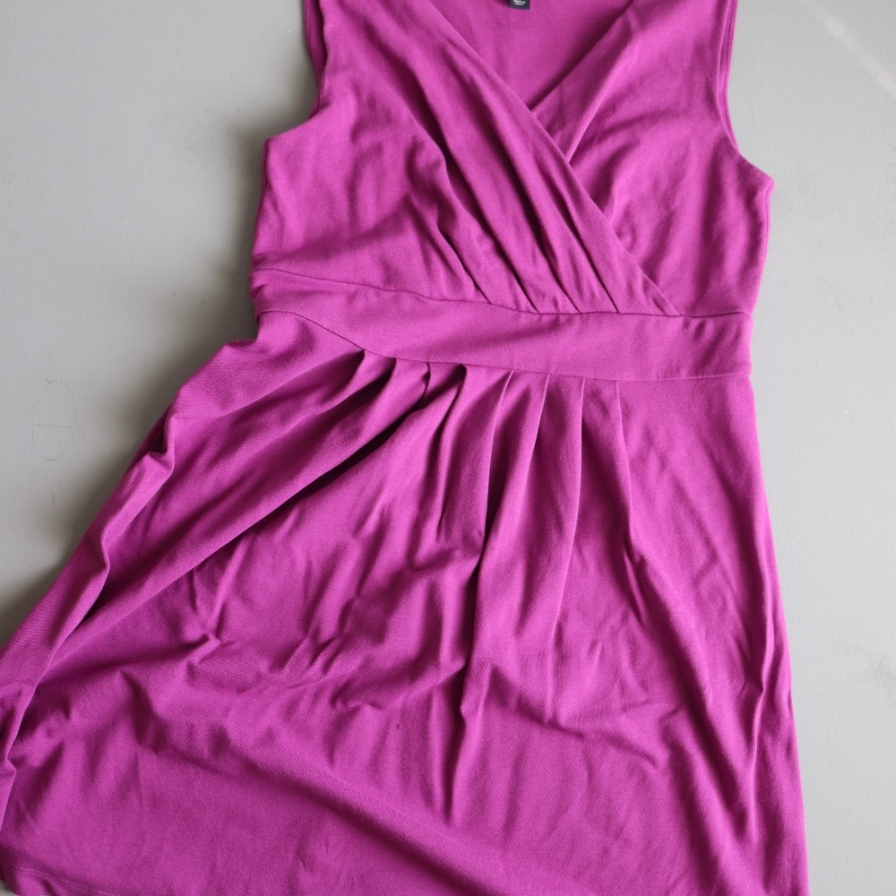 Lands End Fit and Flair Pink Dress - PM 10-12